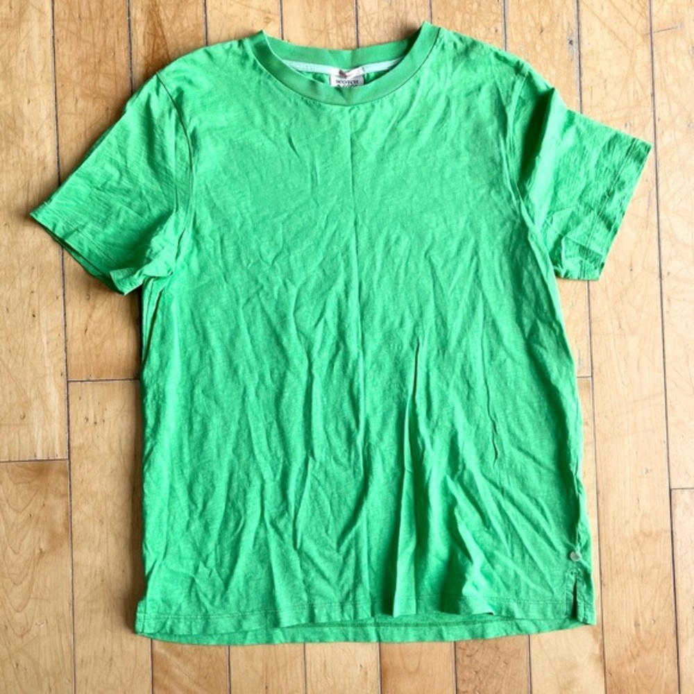 Scotch & Soda Vibrant Green Short Sleeve T-Shirt Size Medium